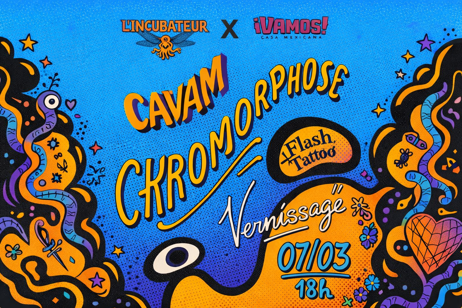 Chromorphose : ¡VAMOS! et l’Incubateur accueillent Cavam pour un vernissage artistique unique à Avignon